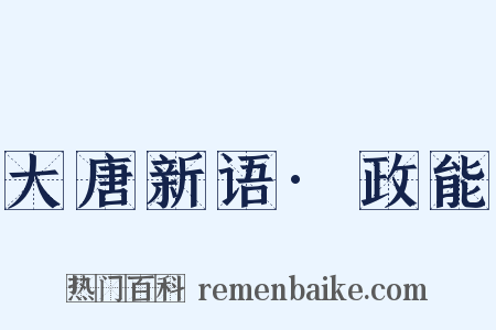 大唐新语·政能是什么意思的图片